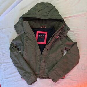 Hollister Olive Puffer Jacket